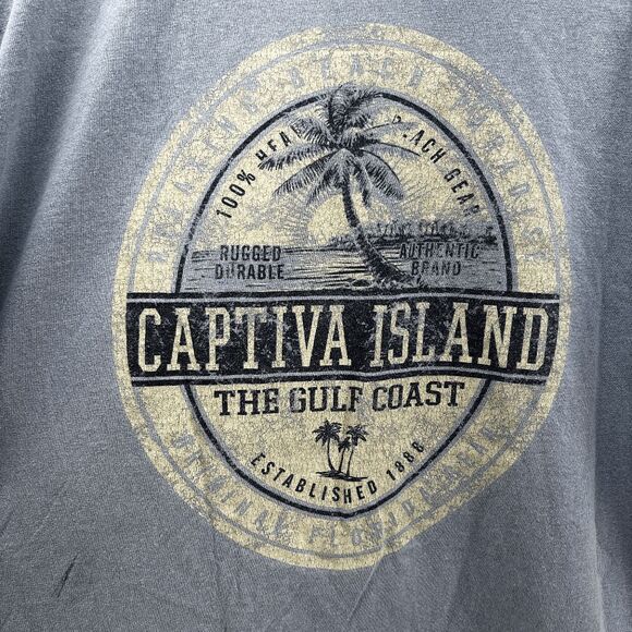 Captiva Island Florida The Gulf Coast Mens Shirt Size L Gildan Graphic - Picture 1 of 5